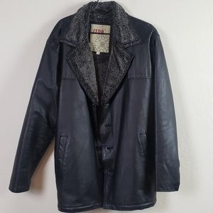 Mens Black Leather Coat